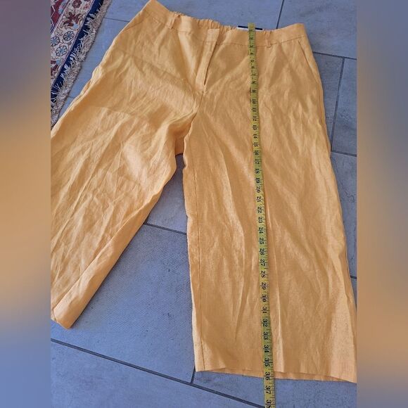 Worthhington yellow linen wide leg grop pants size 18W - Picture 8 of 9